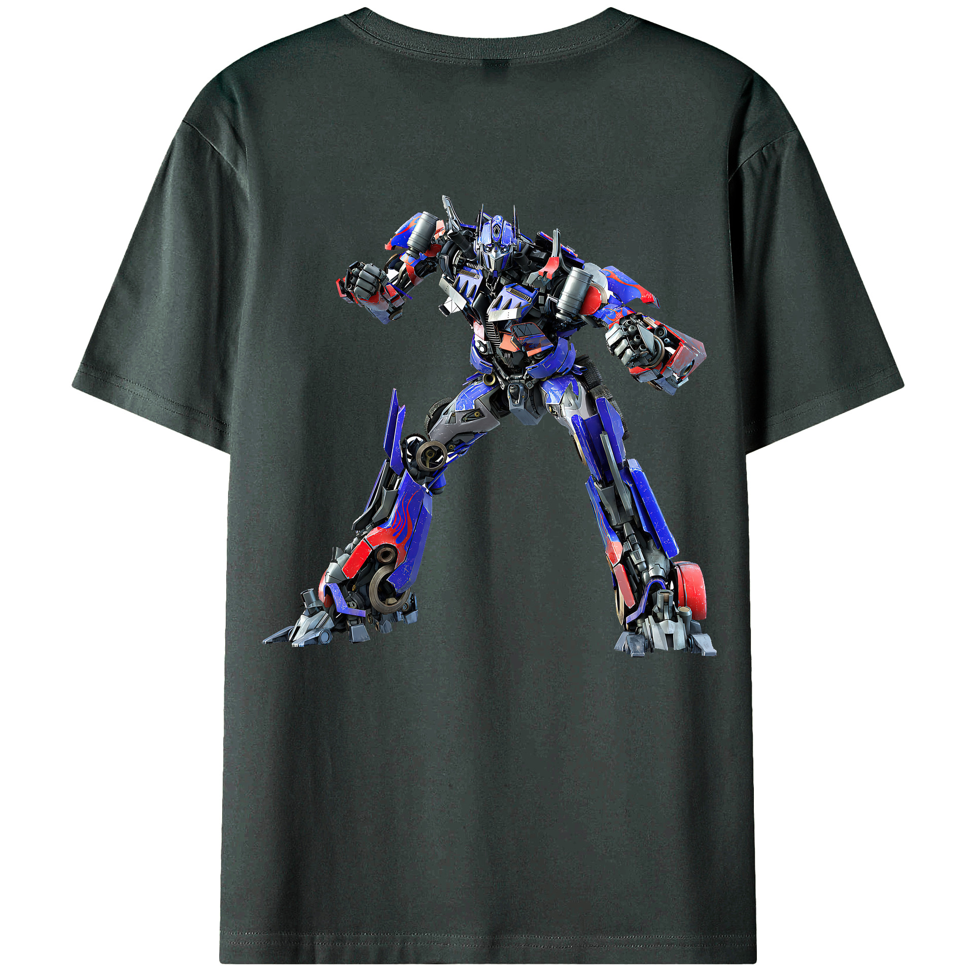 （画像用） Transformers トランスフォーマー 綿100％ メンズ半袖Tシャツ（バックプリント） 通気性